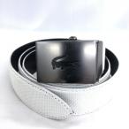 LACOSTE Lacoste ga коричневый ремень белый серебряный пряжка мужской Golf одежда 