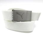 [ прекрасный товар ]PUMA Puma ga коричневый ремень белый серебряный пряжка мужской Golf одежда 