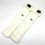  Pearly Gates вязаный гетры белый кабель плетеный бонбон есть женский Golf одежда PEARLY GATES|20%OFF цена 