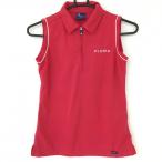  Fidra безрукавка рубашка-поло красный × белый половина Zip женский S/P Golf одежда FIDRA( прекрасный товар )|SALE цена 