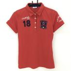  filler Golf рубашка-поло с коротким рукавом красный нашивка .... женский L Golf одежда FILA GOLF( прекрасный товар )|SALE цена 