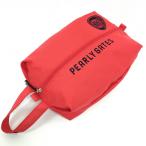  Pearly Gates сумка для обуви красный × темно-синий простой внутри сторона Logo земля узор Golf PEARLY GATES|10%OFF цена 