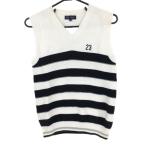 23 район Golf вязаный лучший белый × темно-синий окантовка хлопок . женский I(M) Golf одежда 23 район 