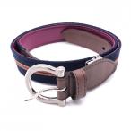  Ashworth ремень темно-синий × Brown линия розовый серебряный пряжка женский Golf одежда ASHWORTH( прекрасный товар )|10%OFF цена 