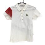  Mark and rona рубашка-поло с коротким рукавом белый задний оборка звезда рисунок женский M Golf одежда MARK&LONA( прекрасный товар )|SALE цена 