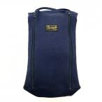 [ прекрасный товар ]la вентилятор dos well сумка для обуви темно-синий × слоновая кость парусина ткань боковой Logo Golf rough&swell