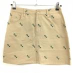  Beams Golf юбка светло-коричневый × зеленый .... общий рисунок женский S Golf одежда BEAMS GOLF
