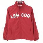  Le Coq Zip жакет оттенок красного × слоновая кость с высоким воротником подкладка сетка кромка настройка шнур женский M Golf одежда le coq sportif( прекрасный товар )