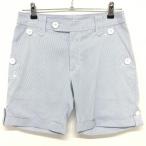  Le Coq шорты голубой × белый маленький полоса задний большой нашивка женский 11 Golf одежда le coq sportif( прекрасный товар )|SALE цена 