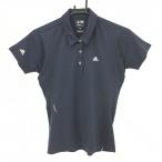  Adidas рубашка-поло с коротким рукавом темно-синий часть тканый ткань переключатель CLIMACOOL женский M/M Golf одежда adidas( прекрасный товар )|SALE цена 