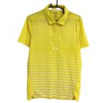  Oacley рубашка-поло с коротким рукавом желтый × белый окантовка стрейч мужской S/P Golf одежда Oakley( очень красивый товар )|SALE цена 