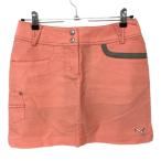  Puma юбка розовый × серый Logo .... внутри сторона внутренний брюки чай оборудован возможно женский L Golf одежда PUMA( прекрасный товар )