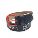 [ прекрасный товар ] Pearly Gates ремень темно-синий × белый ....30 годовщина Nico Chan Smile женский Golf одежда PEARLY GATES