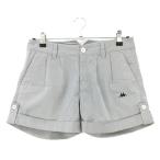  Kappa шорты серый × белый полоса roll выше женский 9 Golf одежда Kappa( прекрасный товар )|SALE цена 