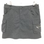  Delsol cargo юбка темно-серый стрейч внутри сторона боа женский L Golf одежда DELSOL