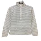 zo-i длинный рукав с высоким воротником рубашка белый × зеленый окантовка рисунок общий рисунок женский Golf одежда ZOY