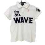  Pearly Gates рубашка-поло с коротким рукавом белый × темно-синий фетр нашивка женский 0(S) Golf одежда PEARLY GATES|SALE цена 