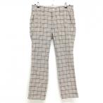  Paradiso брюки Brown × темно-синий проверка хлопок . мужской 82 Golf одежда Paradiso( прекрасный товар )