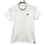  filler Golf короткий рукав с высоким воротником рубашка белый обратная сторона ворсистый Logo чёрный женский M Golf одежда FILA GOLF( очень красивый товар )|SALE цена 