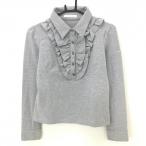  Kiss on The зеленый рубашка-поло с длинным рукавом светло-серый гребень шлема оборка одноцветный женский Golf одежда kiss on the green( прекрасный товар )|SALE цена 