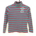  Pearly Gates длинный рукав с высоким воротником рубашка многоцветный окантовка Logo принт женский 0(S) Golf одежда PEARLY GATES( прекрасный товар )