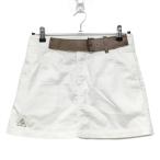  Le Coq юбка белый × Brown ремень есть стрейч женский 9 Golf одежда le coq sportif( прекрасный товар )
