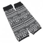 [ прекрасный товар ] Pearly Gates вязаный гетры чёрный × белый общий рисунок женский Golf одежда PEARLY GATES