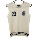 23 район Golf вязаный лучший белый × темно-синий V шея шерсть . женский I(M) Golf одежда 23 район 