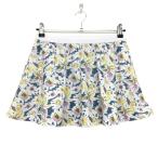  Le Coq юбка белый × темно-синий цветочный принт талия резина женский L Golf одежда le coq sportif( очень красивый товар )