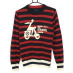  Callaway свитер темно-синий × красный окантовка вязаный женский L Golf одежда Callaway