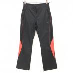 【超美品】ナイキ パンツ 黒×レッド 裏地メッシュ 裾ジップ レディース S ゴルフウェア NIKE／SALE価格