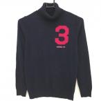 [ прекрасный товар ] Adidas с высоким воротником свитер темный темно-синий × розовый вязаный шерсть .ta-toru женский S/P Golf одежда adidas