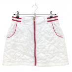  Callaway с хлопком юбка белый × розовый Heart рисунок стеганое полотно центральный Zip женский M Golf одежда Callaway