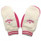 [ очень красивый товар ] Callaway вязаный перчатки рукавица перчатка белый × розовый вязаный × флис обе рука Logo .... женский Golf одежда Callaway|SALE цена 