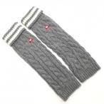 [ очень красивый товар ] Le Coq вязаный гетры серый × белый акрил 100% женский F Golf одежда le coq sportif