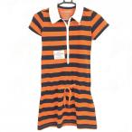 [ прекрасный товар ] Le Coq короткий рукав Polo One-piece темно-синий × orange окантовка Logo .... женский S Golf одежда le coq sportif
