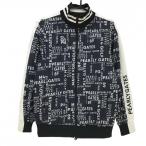  Pearly Gates 4WAY двусторонний с хлопком жакет темно-синий × белый Британия знак общий рисунок обратная сторона белый рукав съемный женский 0(S) Golf одежда PEARLY GATES