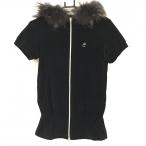 [ прекрасный товар ] Coup de Chance с капюшоном . короткий рукав жакет чёрный велюр мех съемный draw код женский M Golf одежда COUP DE CHANCE