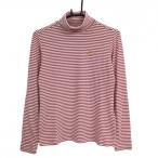  Callaway длинный рукав ta-toru шея рубашка розовый × белый окантовка Logo .... женский M Golf одежда Callaway