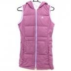  Adidas с капюшоном . жилет лиловый Logo принт одноцветный down 90% женский M/M Golf одежда adidas