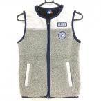  кривошип внешний лучший серый × темно-синий боа стеганое полотно Logo .... женский S Golf одежда CLUNK