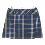  Kappa LAP юбка темно-синий × желтый проверка женский 11 Golf одежда Kappa