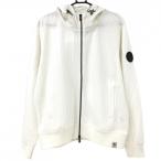 ji- stage необычность материалы вязаный Zip Parker белый полоса плетеный капот нейлон мужской 48 Golf одежда g-stage