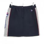  Champion юбка темный темно-синий × серый Logo нашивка боковой принт женский LARGE Golf одежда Champion( очень красивый товар )