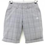  Le Coq шорты серый × белый проверка общий рисунок стрейч женский M Golf одежда le coq sportif( очень красивый товар )|SALE цена 