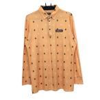  Admiral рубашка-поло с длинным рукавом orange × темно-синий Logo общий рисунок силикон нашивка мужской LL Golf одежда Admiral