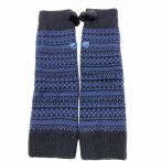 [ очень красивый товар ] Jack ba колено вязаный гетры темно-синий × голубой общий рисунок бонбон имеется женский Golf одежда Jack Bunny