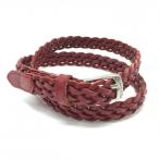  Pearly Gates ремень красный вязаный серебряный пряжка женский Golf одежда PEARLY GATES|15%OFF цена 