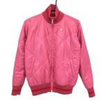  Le Coq с хлопком двусторонний жакет розовый стеганое полотно × вязаный обратная сторона окантовка женский M Golf одежда le coq sportif