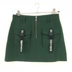 k Alto united юбка темно-зеленый половина Zip карман пряжка женский L Golf одежда CUARTO UNITED